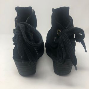 Fly London Yama Black Oiled Suede Ankle Boots 39